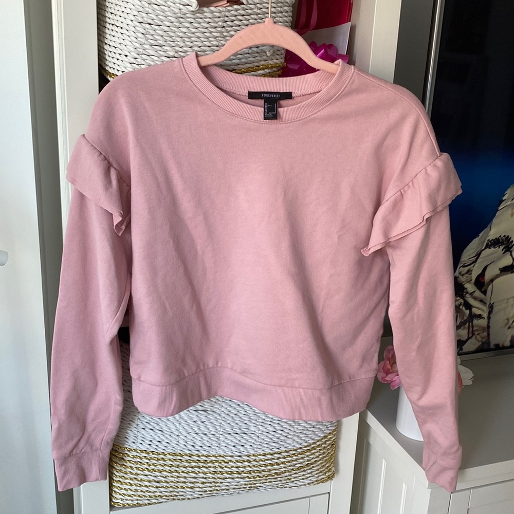 Forever 21 Ruffle Crewneck